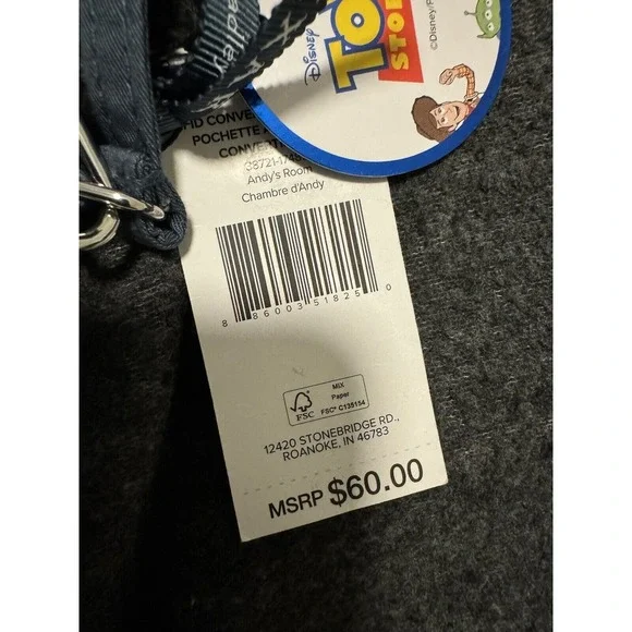 Vera Bradley Disney Pixar Toy Story Andy's Room RID Convertible Wristlet NWT - Picture 4 of 4